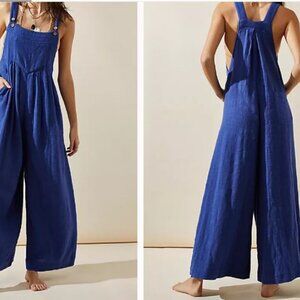 Free People Sun Drenched Overalls XS  Lke New